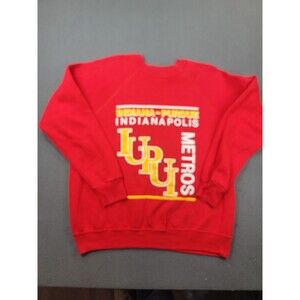 Vintage IUPUI Metros Sweatshirt Mens XL Red NCAA College Basketball 90s